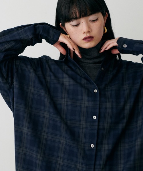 LARUTA(ラルータ)の「【LARUTA】ベーシックリブタートル(ニット/セーター・レディース・チャコールグレー/モカ/パープル/ブラウン/レッド/ライトグレー/ネイビー・FREE)」の10枚目の写真