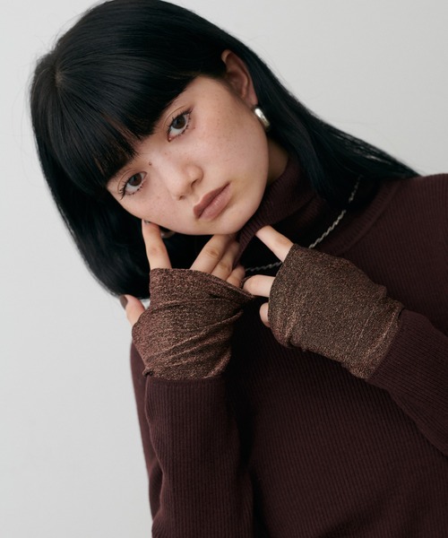 LARUTA(ラルータ)の「【LARUTA】ベーシックリブタートル(ニット/セーター・レディース・チャコールグレー/モカ/パープル/ブラウン/レッド/ライトグレー/ネイビー・FREE)」の21枚目の写真