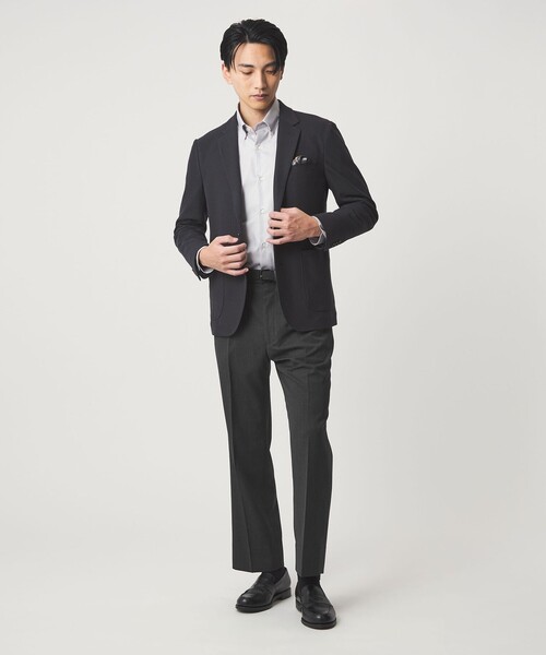 green label relaxing（グリーンレーベルリラクシング）の「TW ギャバジン 1プリーツ ドレスチノ パンツ -ウォッシャブル-（スラックス・メンズ・ダークグレー/ベージュ・L/S/M/XL）」の5枚目の写真