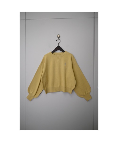 r.(アールドット)の「ロゴ刺繍スウェットライクニット(ニット/セーター・レディース・ピンク/レッド/グレー/イエロー/ネイビー・FREE)」の21枚目の写真