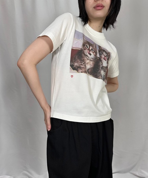 G.V.G.V.(ジーヴィージーヴィー)の「POPPIN’ CAT TEE(Tシャツ/カットソー・レディース・ホワイト・S)」の2枚目の写真