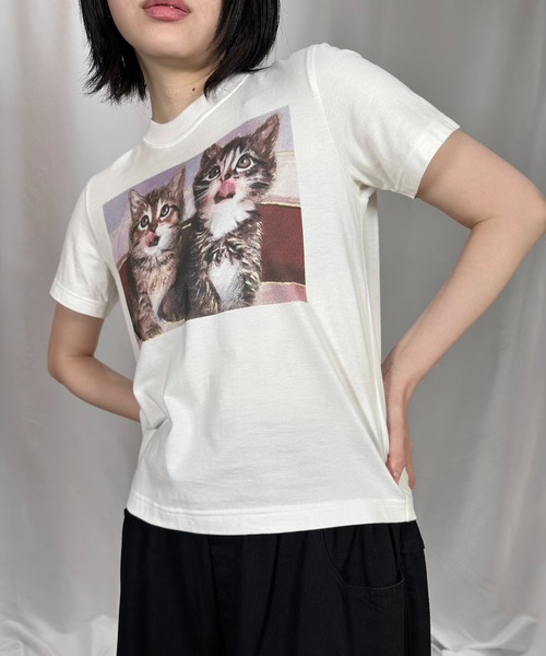 G.V.G.V.(ジーヴィージーヴィー)の「POPPIN’ CAT TEE(Tシャツ/カットソー・レディース・ホワイト・S)」の3枚目の写真