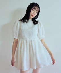 HONEY MI HONEY（ハニーミーハニー）の「tulle puff sleeve tunic one-piece（ワンピース）」