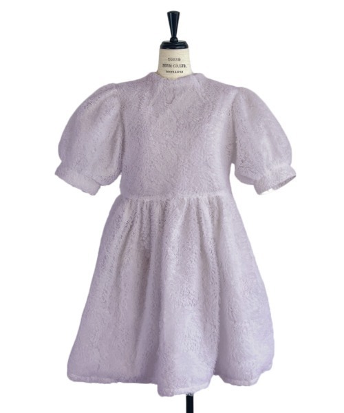 HONEY MI HONEY（ハニーミーハニー）の「tulle puff sleeve tunic one-piece（ワンピース・レディース・ラベンダー/ホワイト/ブラック・FREE）」の18枚目の写真