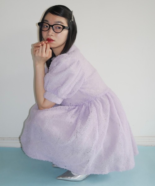 セール】tulle puff sleeve tunic one-piece（ワンピース）｜HONEY MI