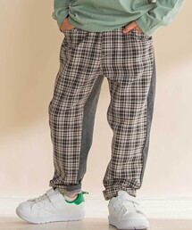 Noeil aime BeBe | タータンチェックxインレイ切り替えパンツ(その他パンツ)