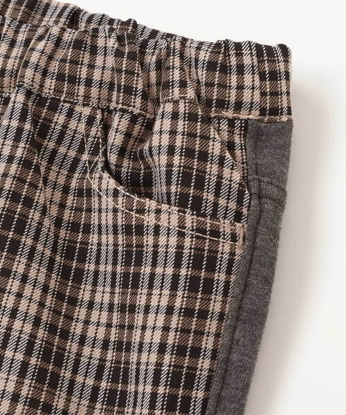 Noeil aime BeBe(ノイユエイムベベ)の「タータンチェックxインレイ切り替えパンツ(その他パンツ・キッズ・グリーン系その他/ベージュ系その他・120cm/110cm/130cm/100cm)」の9枚目の写真