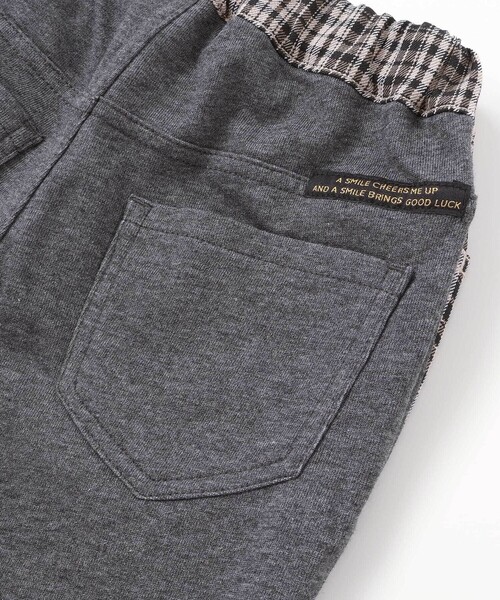 Noeil aime BeBe(ノイユエイムベベ)の「タータンチェックxインレイ切り替えパンツ(その他パンツ・キッズ・グリーン系その他/ベージュ系その他・120cm/110cm/130cm/100cm)」の7枚目の写真