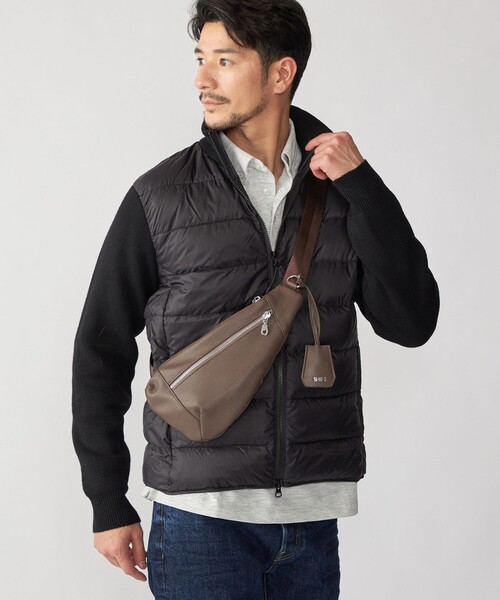 SHIPS（シップス）の「【WEB限定/SHIPS別注】TAION:〈手洗い可能〉ハイネック ダブルジップ ニットスリーブダウンジャケット（ダウンジャケット/コート・メンズ・ブラック/ダークグレー/ネイビー・SMALL/MEDIUM/LARGE/X-LARGE）」の4枚目の写真