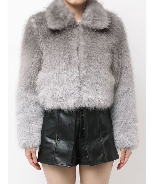 GYDA(ジェイダ)の「グラデーションECO FURコート(ダウンジャケット/コート・レディース・ブラウン/グレー・FREE)」の13枚目の写真