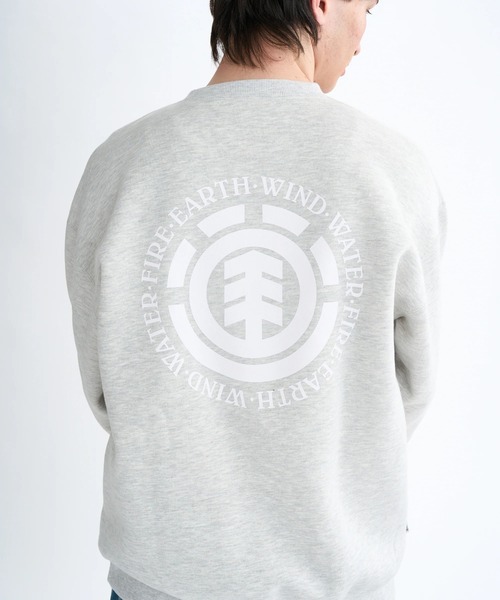 ELEMENT(エレメント)の「ELEMENT メンズ LOGO CREW トレーナー 【2025年秋冬モデル】/エレメントクルーネックスウェットトレーナー(スウェット・メンズ・ブラック/ホワイト系その他・LARGE/MEDIUM/X-LARGE)」の1枚目の写真
