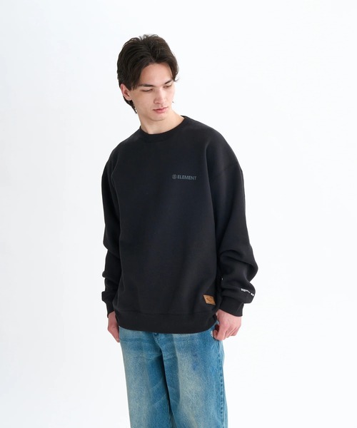 ELEMENT(エレメント)の「ELEMENT メンズ LOGO CREW トレーナー 【2025年秋冬モデル】/エレメントクルーネックスウェットトレーナー(スウェット・メンズ・ブラック/ホワイト系その他・LARGE/MEDIUM/X-LARGE)」の15枚目の写真