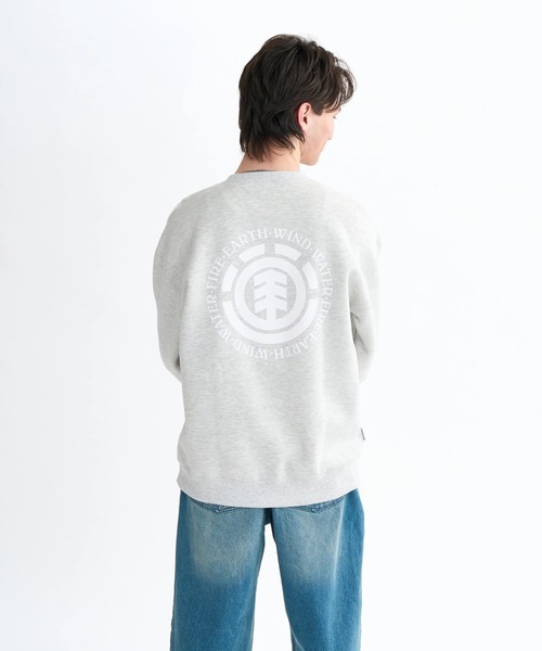 ELEMENT(エレメント)の「ELEMENT メンズ LOGO CREW トレーナー 【2025年秋冬モデル】/エレメントクルーネックスウェットトレーナー(スウェット・メンズ・ブラック/ホワイト系その他・LARGE/MEDIUM/X-LARGE)」の4枚目の写真