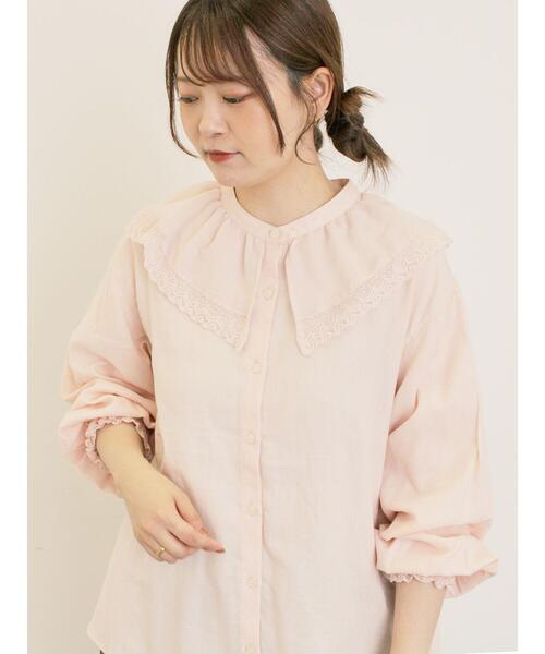 セール】レース襟ブラウス（シャツ/ブラウス）｜Samansa Mos2