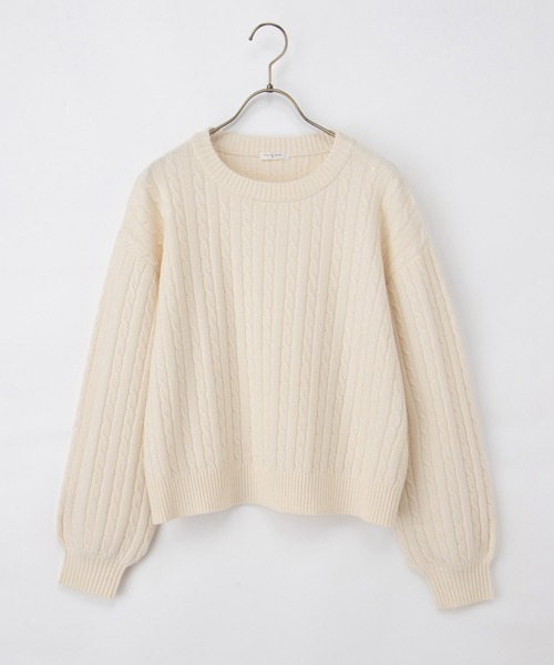 Honeys（ハニーズ）の「【ウォッシャブル】ケーブル編ニット（ニット/セーター・レディース・ベージュ系その他/マスタード/杢グレー/アイボリー/ブルー系その他3・L/LL/M）」の18枚目の写真