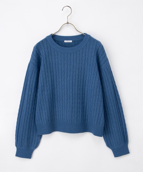 Honeys（ハニーズ）の「【ウォッシャブル】ケーブル編ニット（ニット/セーター・レディース・ベージュ系その他/マスタード/杢グレー/アイボリー/ブルー系その他3・L/LL/M）」の20枚目の写真