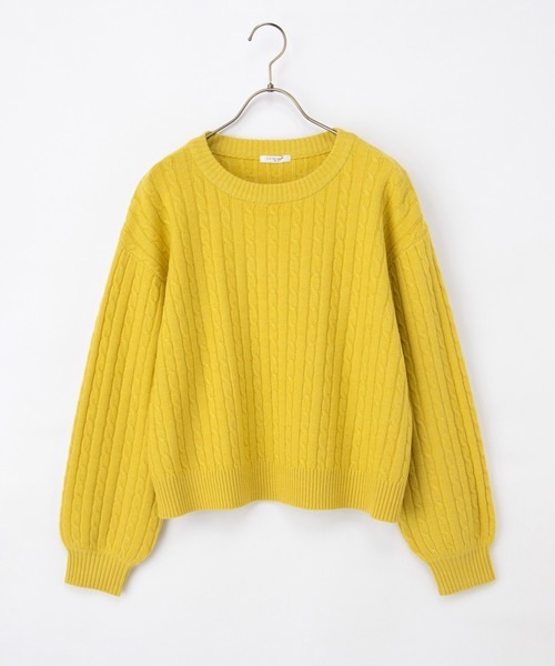 Honeys（ハニーズ）の「【ウォッシャブル】ケーブル編ニット（ニット/セーター・レディース・ベージュ系その他/マスタード/杢グレー/アイボリー/ブルー系その他3・L/LL/M）」の22枚目の写真