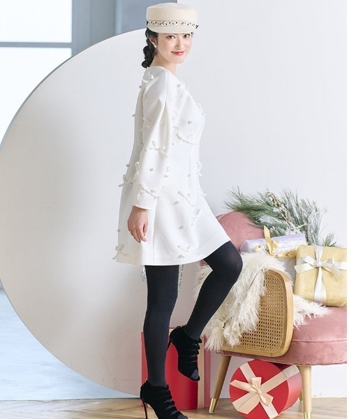 Ayano×Chesty ベロアリボンパールワンピース（ワンピース）｜Chesty