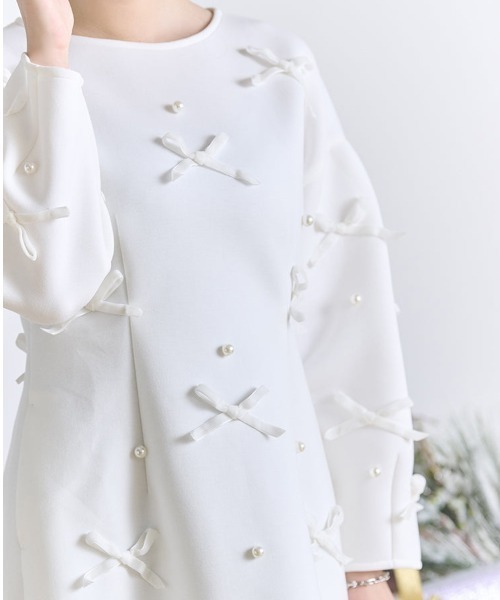 Ayano×Chesty ベロアリボンパールワンピース（ワンピース）｜Chesty