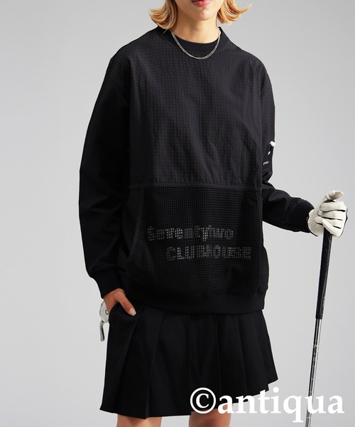 antiqua（アンティカ）の「【STCH】メッシュポケットトップス（Tシャツ/カットソー・レディース・ブルー/アイボリー/ブラック・LXL/ML）」の3枚目の写真