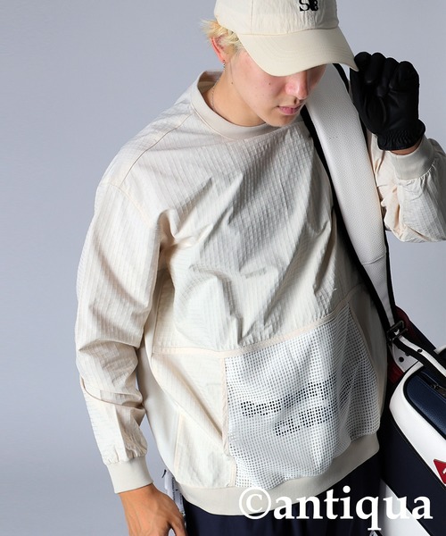 antiqua（アンティカ）の「【STCH】メッシュポケットトップス（Tシャツ/カットソー・レディース・ブルー/アイボリー/ブラック・LXL/ML）」の12枚目の写真