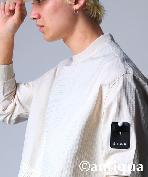 antiqua（アンティカ）の「【STCH】メッシュポケットトップス（Tシャツ/カットソー・レディース・ブルー/アイボリー/ブラック・LXL/ML）」の10枚目の写真