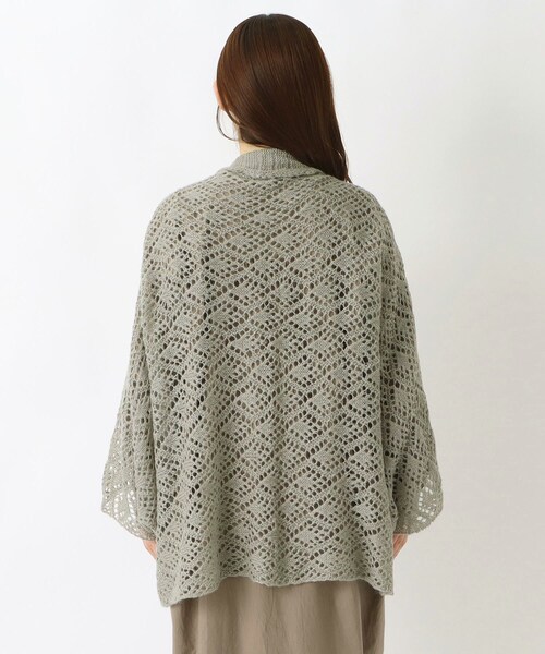one'sterrace(ワンズテラス)の「【あったか】2WAYストール 透かし編み(ストール/ショール・レディース・ブラック系8/ライトグレー系8・99)」の5枚目の写真