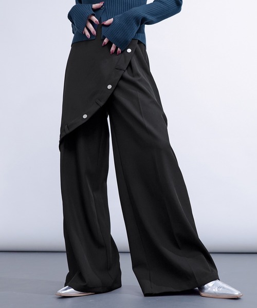 Ellno de Mavie(エルノデメヴィ)の「スナップボタンレイヤードパンツ(スラックス・レディース・ブラック・SMALL/MEDIUM)」の16枚目の写真