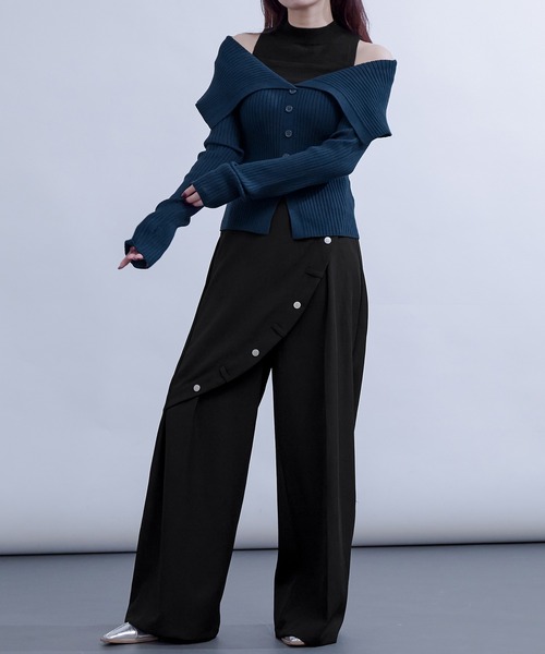 Ellno de Mavie(エルノデメヴィ)の「スナップボタンレイヤードパンツ(スラックス・レディース・ブラック・SMALL/MEDIUM)」の20枚目の写真