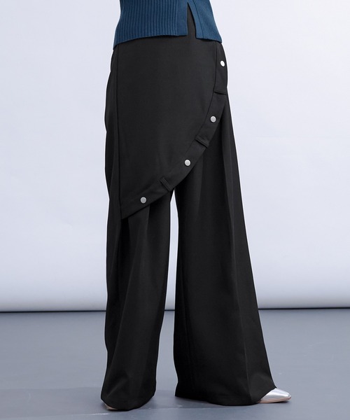 Ellno de Mavie(エルノデメヴィ)の「スナップボタンレイヤードパンツ(スラックス・レディース・ブラック・SMALL/MEDIUM)」の14枚目の写真