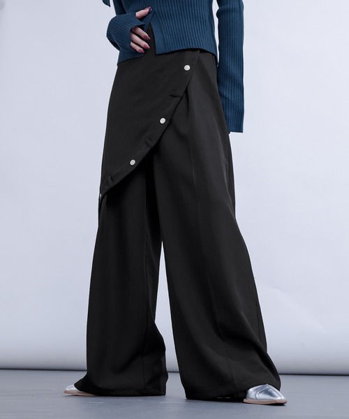 Ellno de Mavie(エルノデメヴィ)の「スナップボタンレイヤードパンツ(スラックス・レディース・ブラック・SMALL/MEDIUM)」の18枚目の写真