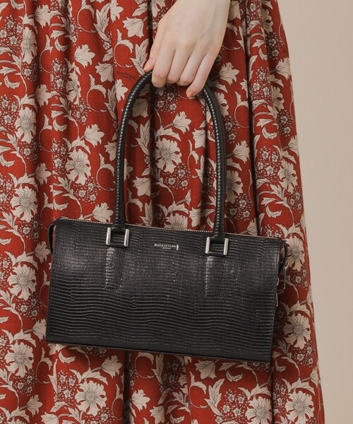 MACKINTOSH LONDON（マッキントッシュ ロンドン）の「【Precious12月号】リザード型押しレザーボストンバッグ（ショルダーバッグ・レディース・ブラック・FREE）」の2枚目の写真