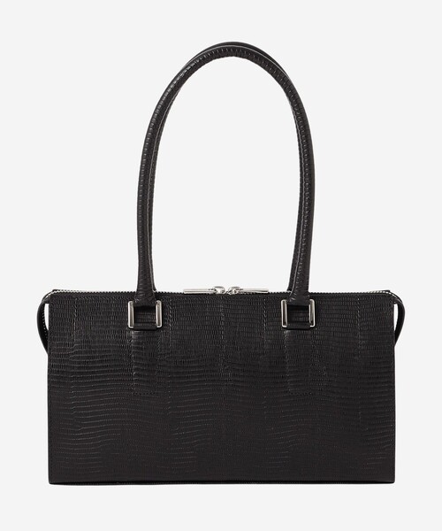 MACKINTOSH LONDON（マッキントッシュ ロンドン）の「【Precious12月号】リザード型押しレザーボストンバッグ（ショルダーバッグ・レディース・ブラック・FREE）」の5枚目の写真