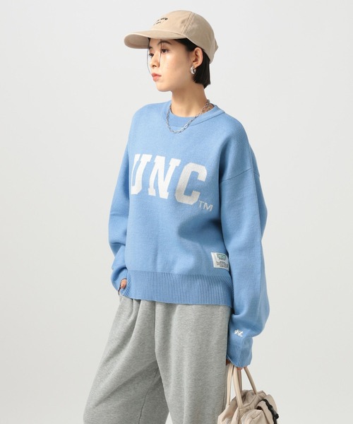 DISCUS ATHLETIC（ディスカス　アスレチック）の「【DISCUS ATHLETIC(ディスカス アスレティック)】別注カレッジニット（ニット/セーター・レディース・ライトブルー/オフホワイト/イエロー/オレンジ・FREE）」の17枚目の写真