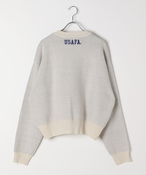 DISCUS ATHLETIC（ディスカス　アスレチック）の「【DISCUS ATHLETIC(ディスカス アスレティック)】別注カレッジニット（ニット/セーター・レディース・ライトブルー/オフホワイト/イエロー/オレンジ・FREE）」の19枚目の写真