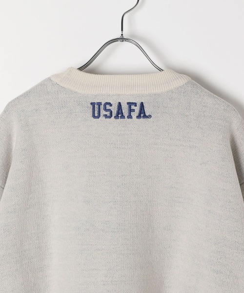 DISCUS ATHLETIC（ディスカス　アスレチック）の「【DISCUS ATHLETIC(ディスカス アスレティック)】別注カレッジニット（ニット/セーター・レディース・ライトブルー/オフホワイト/イエロー/オレンジ・FREE）」の6枚目の写真