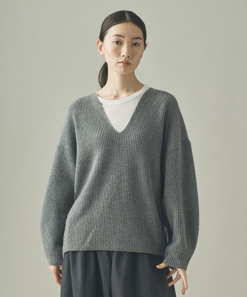 Curensology(カレンソロジー)/ウールカシミヤUネックニットプル