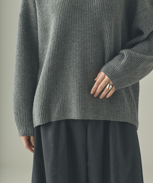 セール】Curensology(カレンソロジー)/ウールカシミヤUネックニット