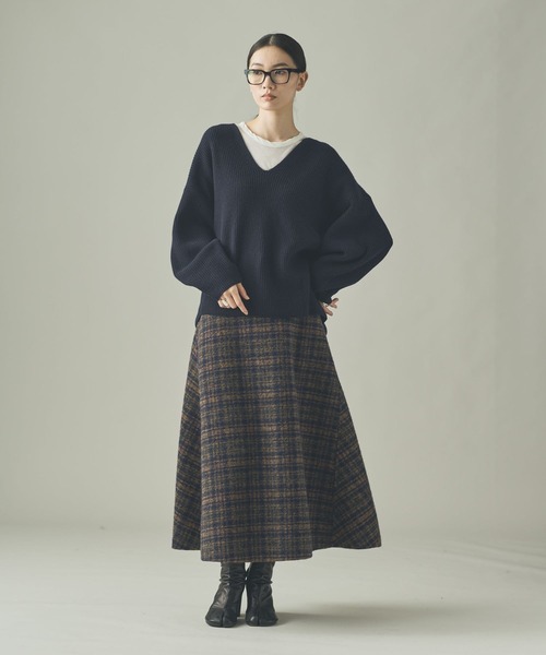 セール】Curensology(カレンソロジー)/ウールカシミヤUネックニット