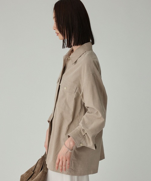 BABYLONE（バビロン）の「コットンコーデュロイシャツ（シャツ/ブラウス・レディース・キャメル/チャコール/ベージュ・フリー）」の22枚目の写真