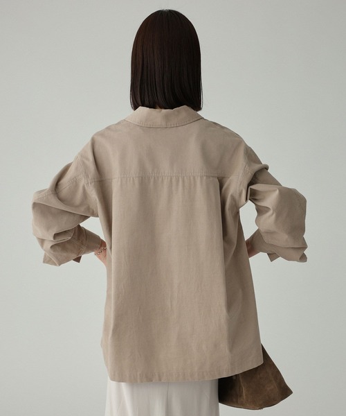 BABYLONE（バビロン）の「コットンコーデュロイシャツ（シャツ/ブラウス・レディース・キャメル/チャコール/ベージュ・フリー）」の18枚目の写真