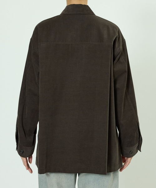 BABYLONE（バビロン）の「コットンコーデュロイシャツ（シャツ/ブラウス・レディース・キャメル/チャコール/ベージュ・フリー）」の14枚目の写真