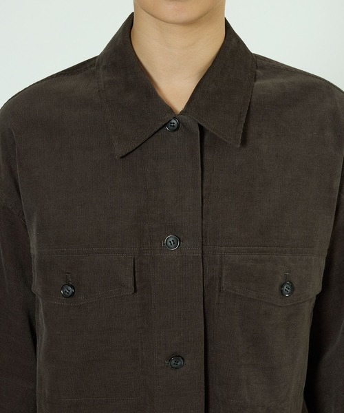 BABYLONE（バビロン）の「コットンコーデュロイシャツ（シャツ/ブラウス・レディース・キャメル/チャコール/ベージュ・フリー）」の10枚目の写真