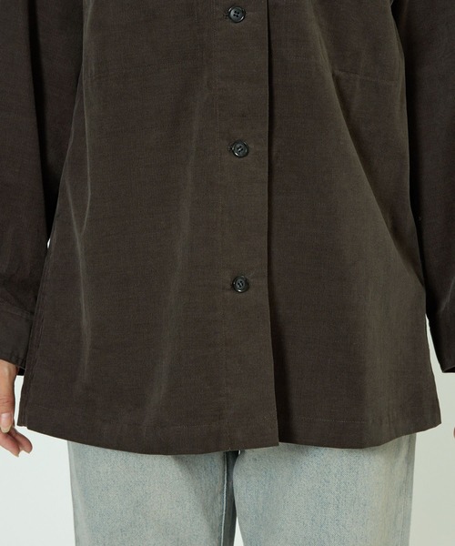 BABYLONE（バビロン）の「コットンコーデュロイシャツ（シャツ/ブラウス・レディース・キャメル/チャコール/ベージュ・フリー）」の11枚目の写真