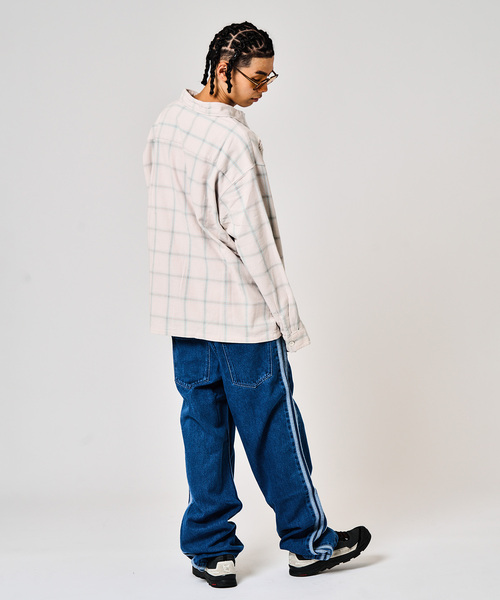 JOINT WORKS(ジョイントワークス)の「ダメージオンブレチェック ボクシーシャツ / Damaged Ombre Check Boxy Shirt(シャツ/ブラウス・メンズ・ベージュ/ブラック・MEDIUM/LARGE)」の20枚目の写真