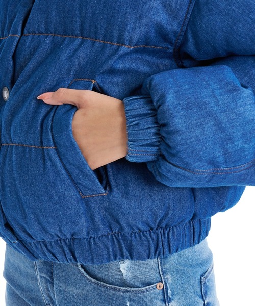 BILLABONG(ビラボン)の「BILLABONG レディース DENIM PUFF JACKET ジャケット 【2025年秋冬モデル】 @autumn/ビラボン中綿デニムパフジャケット(ダウンジャケット/コート・レディース・インディゴブルー/ブルー・LARGE/MEDIUM)」の7枚目の写真