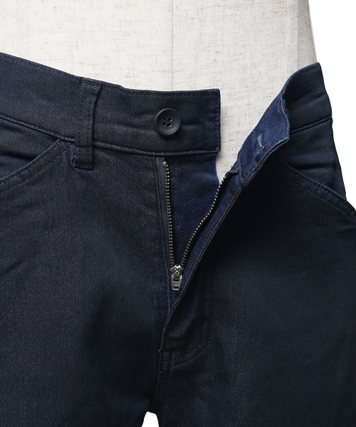 カットデニムコーティングパンツ メンズ イージーパンツ テーパード