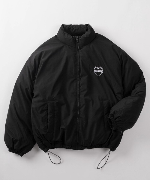 THRASHER（スラッシャー）の「【70】【THRASHER/スラッシャー】ワンポイントハート マルチロゴ パファージャケット（ダウンジャケット/コート・メンズ・ブラック/ホワイト・M/L）」の2枚目の写真