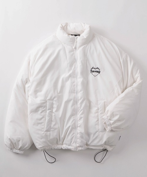 THRASHER（スラッシャー）の「【70】【THRASHER/スラッシャー】ワンポイントハート マルチロゴ パファージャケット（ダウンジャケット/コート・メンズ・ブラック/ホワイト・M/L）」の3枚目の写真