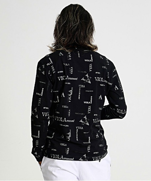VIOLA(ヴィオラ)の「『VIOLA rumore/ヴィオラ ルモーレ』総柄プリント入りVネック長袖カットソー(Tシャツ/カットソー・メンズ・ホワイト/ブラック×シルバー/ブラック×ゴールド・XL/L/M)」の12枚目の写真